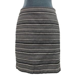 The Limited Women’s Pencil Skirt Size 4 Dot Striped Black Gray White